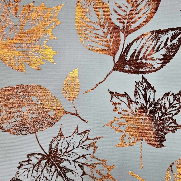 Centerpiece Placemat Benson Mills Gilded Leaves Metallic Foil Print Rectangle‎ - Picture 6 of 8